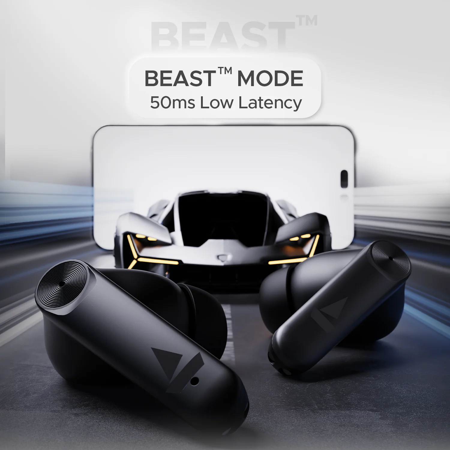 boAt Airdopes Kick | Wireless Earbuds with 75 Hours Long Playback, 13mm Drivers, BEAST™ Mode, Quad Mics With ENx™ Technology - Image 4