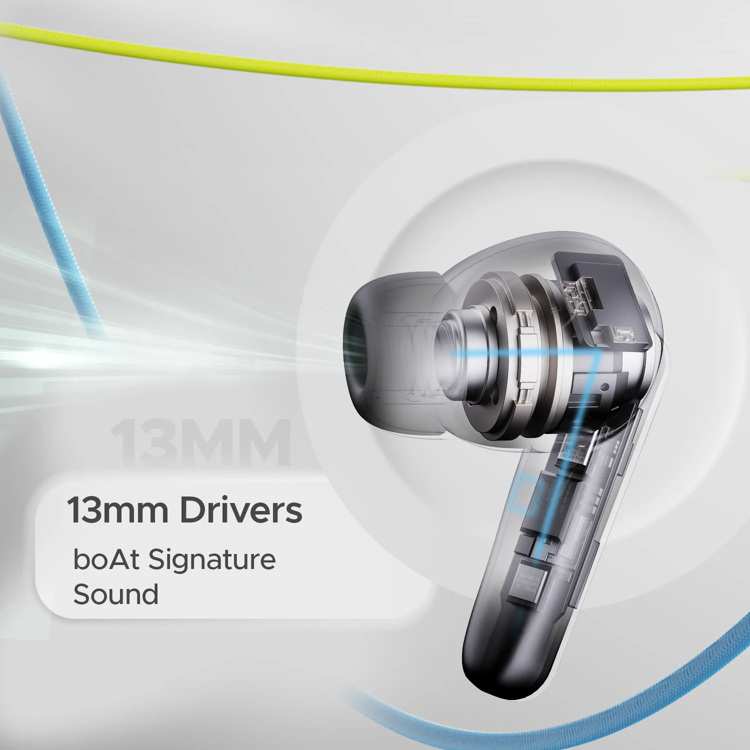 boAt Airdopes Kick | Wireless Earbuds with 75 Hours Long Playback, 13mm Drivers, BEAST™ Mode, Quad Mics With ENx™ Technology - Image 7