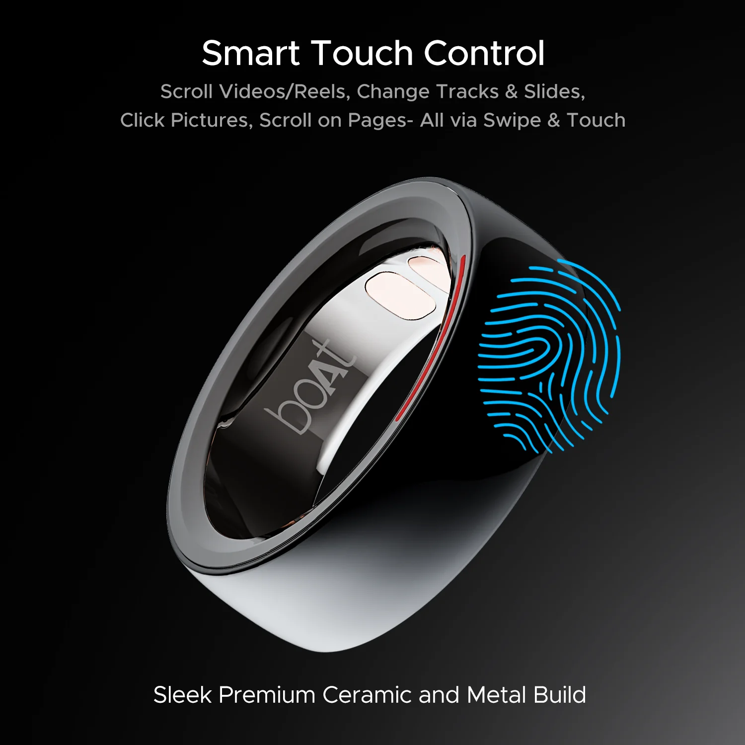 boAt Smart Ring | Smart Ring with Smart Activity Tracking, Heart Rate Monitoring, Smart Touch Control, Smart Charging - Image 5