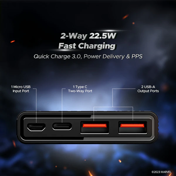 EnergyShroom PB300 | Powerbank with 10000mAh battery capacity with Smart IC protection, 22.5W fast charging - Image 9