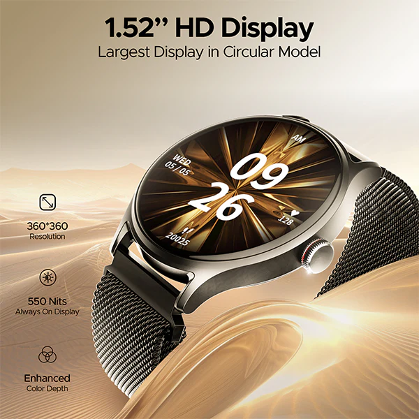 boAt Lunar Mirage | Smartwatch with 1.52" (3.86cm) Round HD Display, BT Calling, 100+ Sports Modes, Functional Crown - Image 42