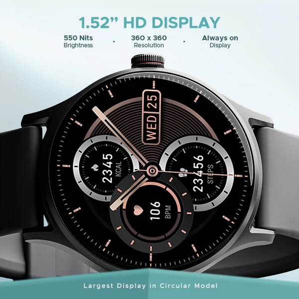 boAt Lunar Vista | Smartwatch with 1.52" (3.86cm) Vivid Round Display, BT Calling,  100+ Sports Modes, AI Voice Assistant - Image 14