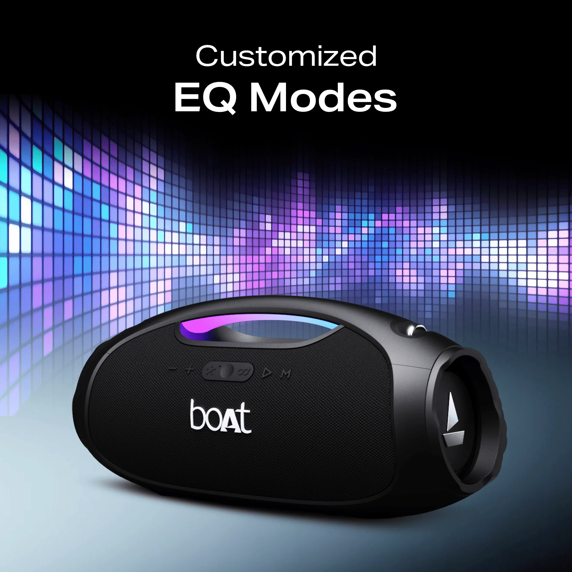 boAt Stone Ignite | Portable Bluetooth Speaker with 90W boAt Signature Sound, RGB Light, Broadcast Feature, EQ Modes - Image 7