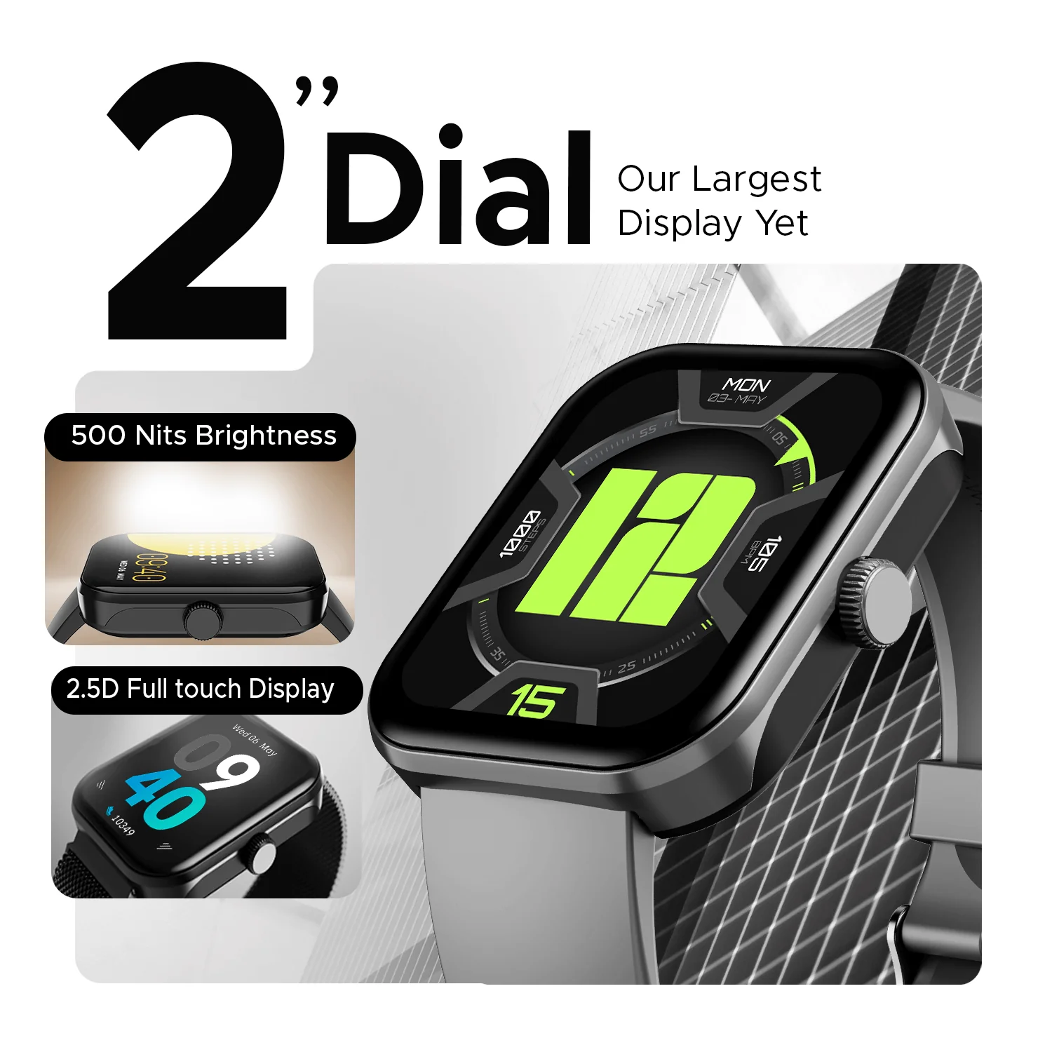 boAt Ultima Call Max | Bluetooth Calling Smartwatch with 2"(5.08 cm) Large HD Display, 100+ Sports Modes, 10 Days Battery - Image 9