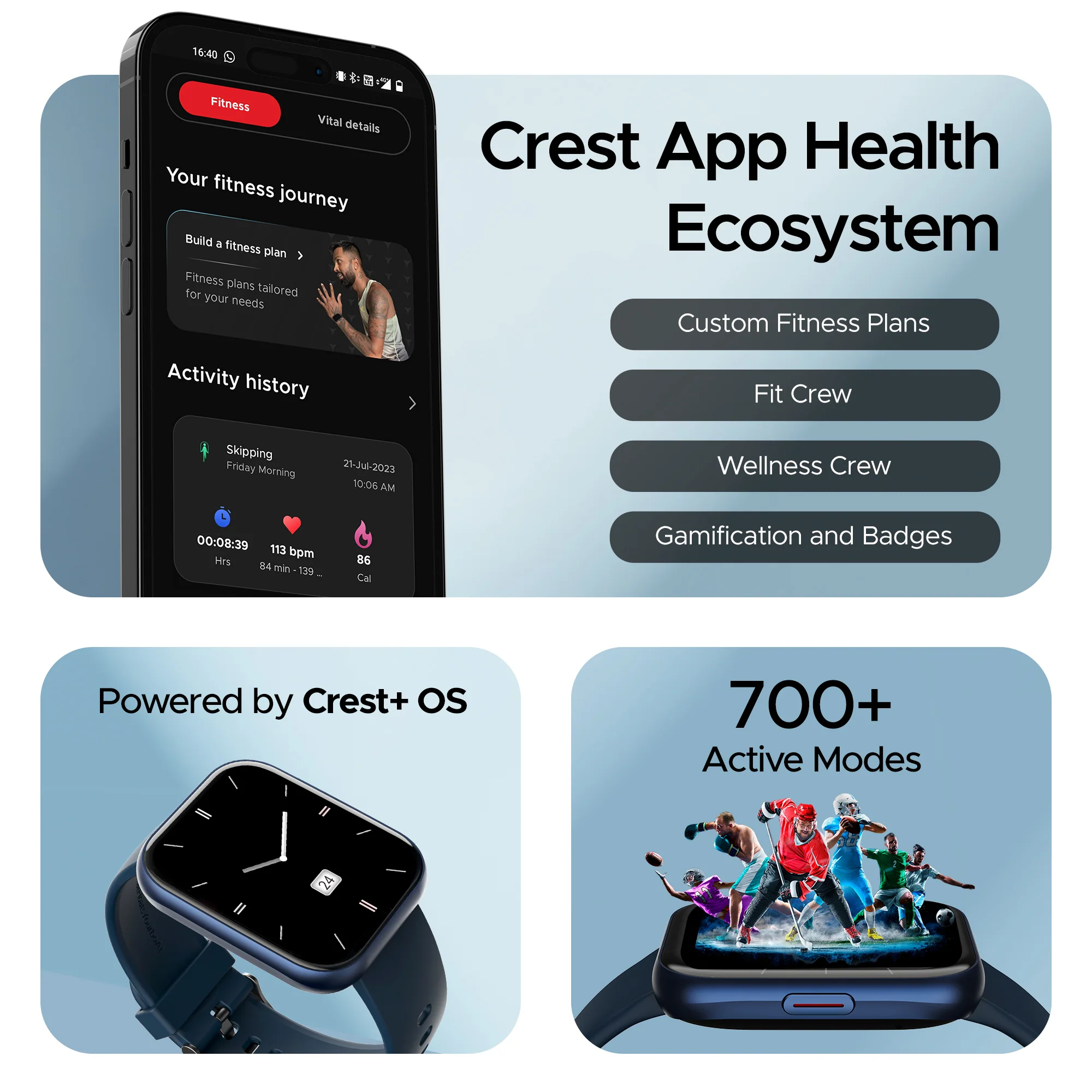 boAt Wave Active | Smart Watch with 1.96" (4.97 cm) HD Display, 700+ Active Modes, Crest App Health Ecosystem - Image 24