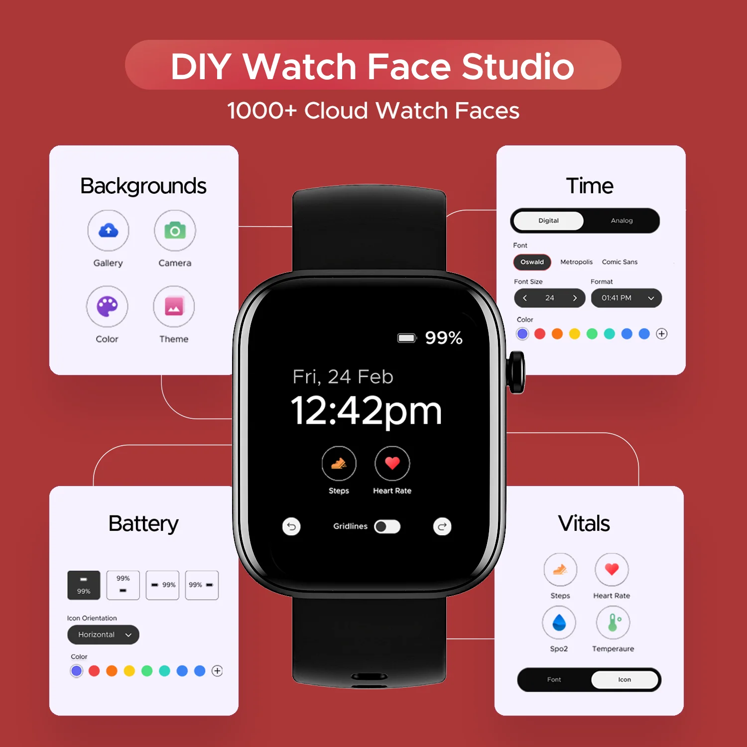boAt Wave Call 2 | Smartwatch with Bluetooth Calling, 1.83" (4.64cm) HD Display, 700+ Active Modes, 1000+ Watch Faces, Crest OS+ - Image 10