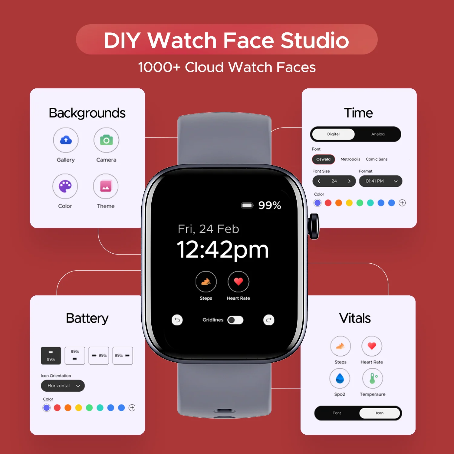 boAt Wave Call 2 | Smartwatch with Bluetooth Calling, 1.83" (4.64cm) HD Display, 700+ Active Modes, 1000+ Watch Faces, Crest OS+ - Image 15