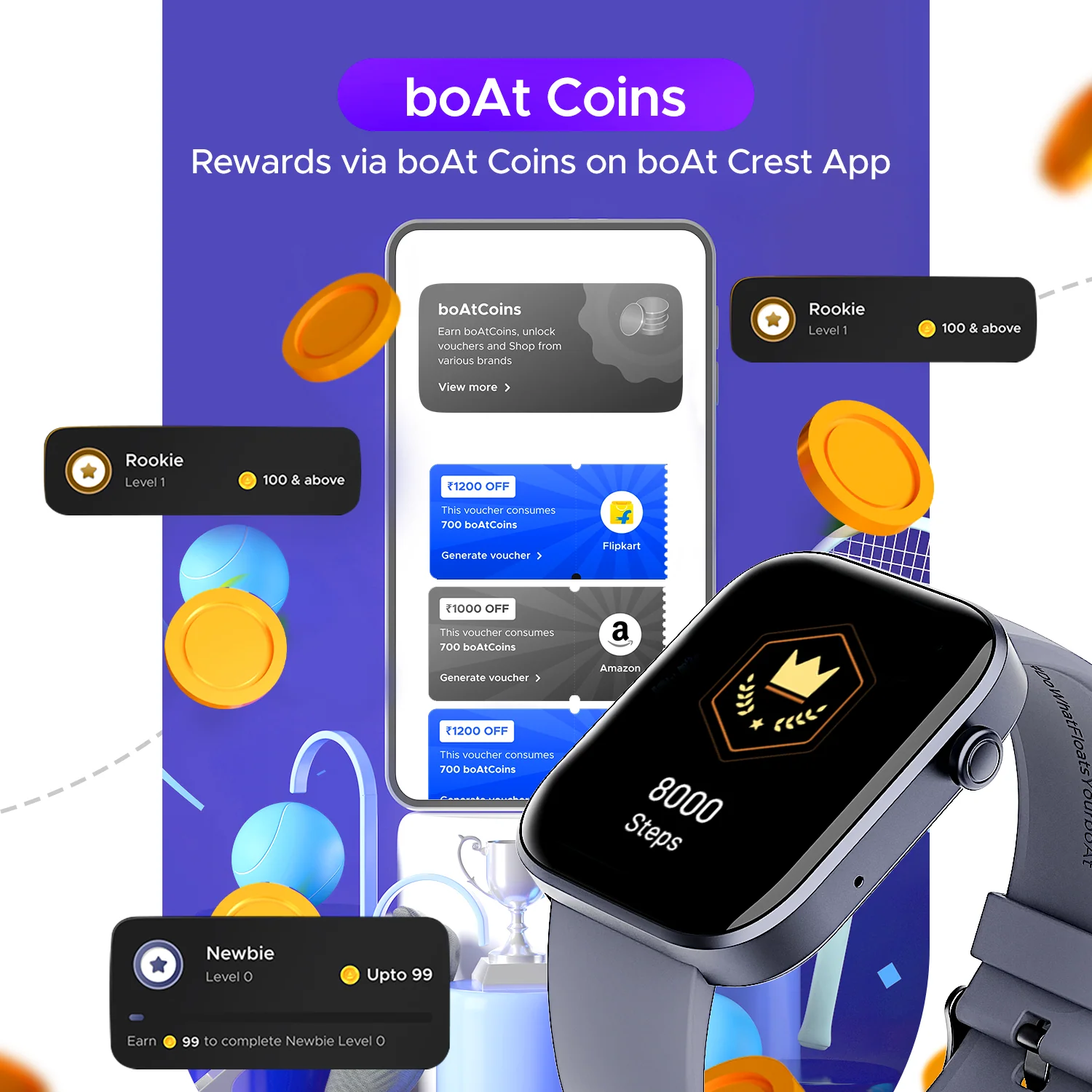 boAt Wave Call 2 | Smartwatch with Bluetooth Calling, 1.83" (4.64cm) HD Display, 700+ Active Modes, 1000+ Watch Faces, Crest OS+ - Image 16