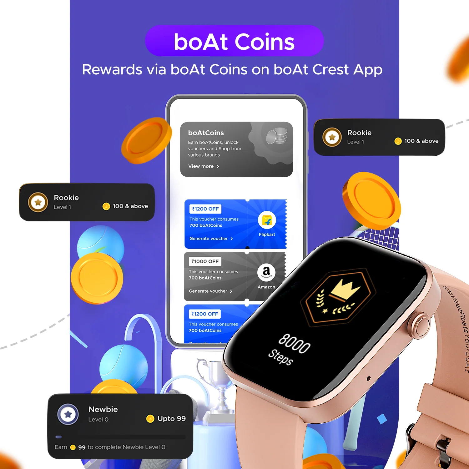 boAt Wave Call 2 | Smartwatch with Bluetooth Calling, 1.83" (4.64cm) HD Display, 700+ Active Modes, 1000+ Watch Faces, Crest OS+ - Image 24