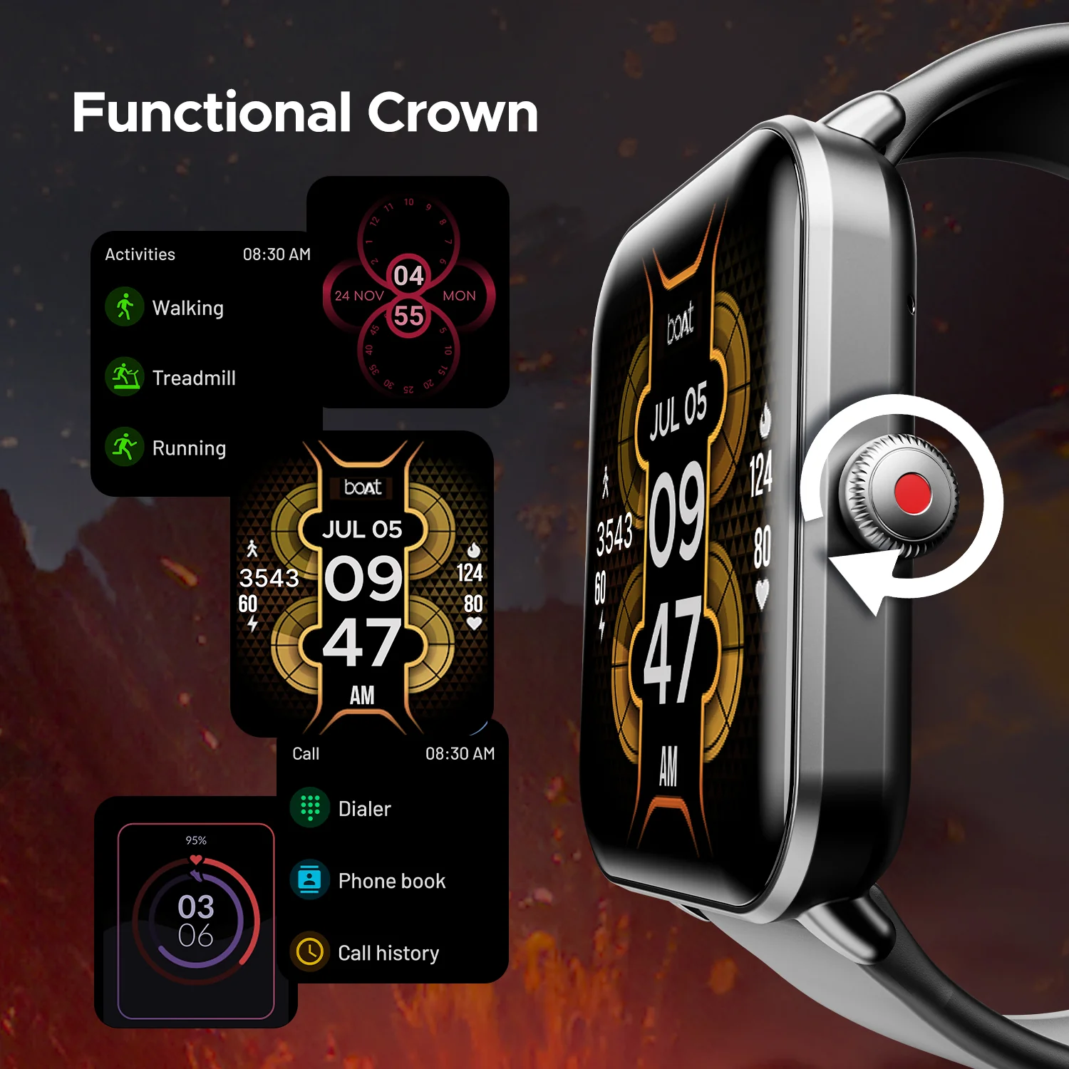 boAt Wave Fury | Bluetooth Calling Smartwatch with 1.83" (4.64cm) HD display, 30 days Battery, Heart Rate & SpO2 monitoring - Image 11